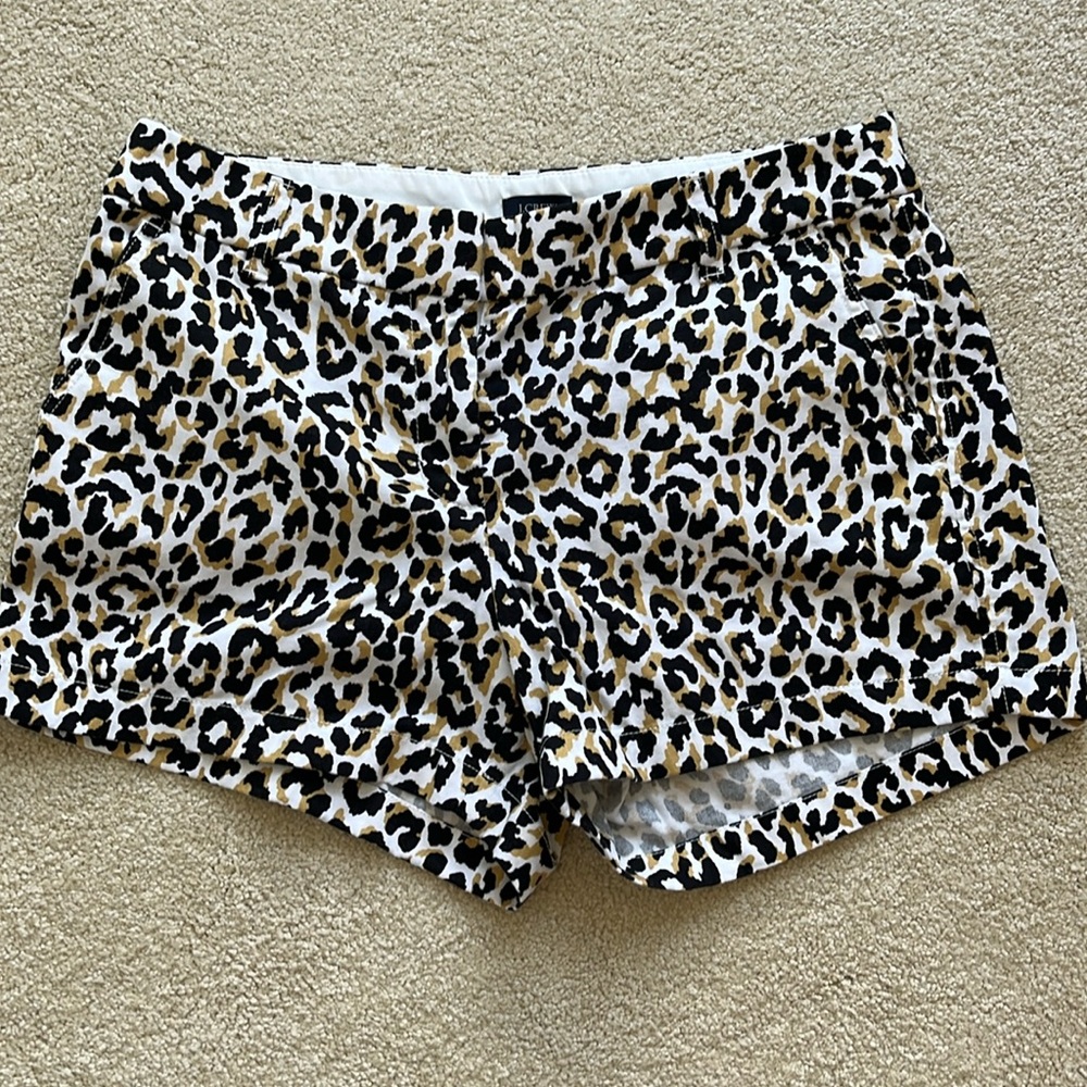 J Crew Leopard Shorts, like new!